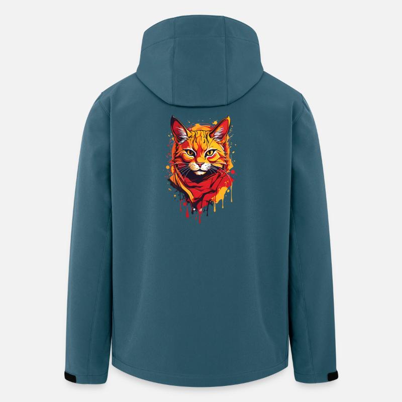 Coole Katze - Recycelte Männer Softshell-Jacke von Stanley/Stella - Dunkles Petrol