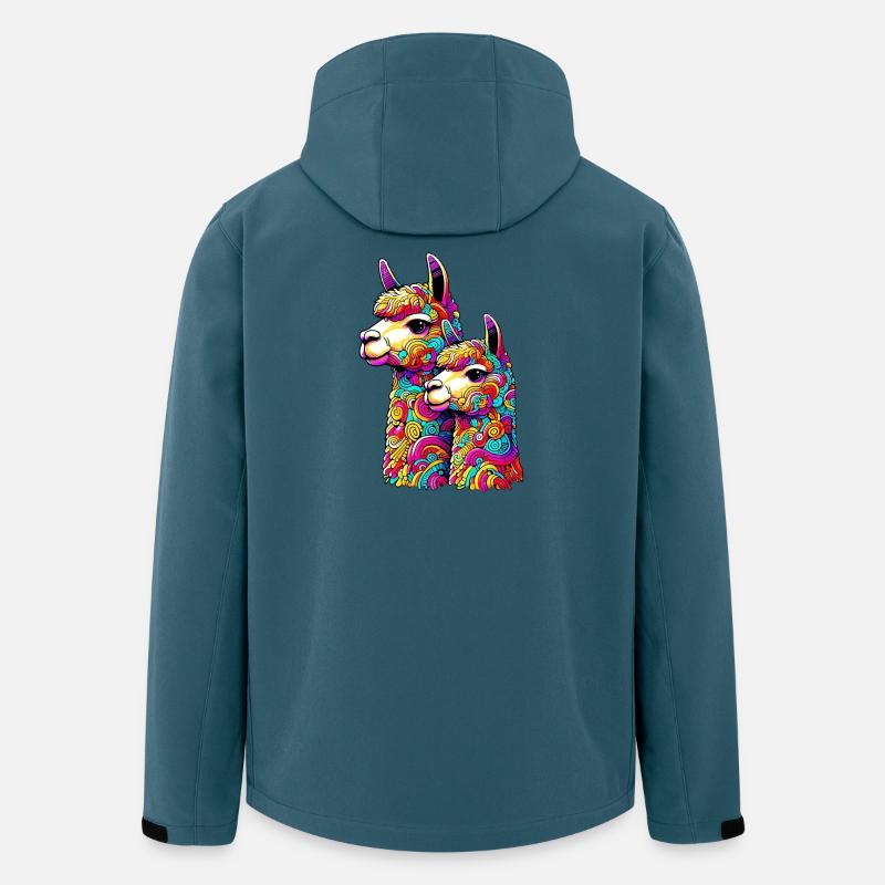 Alpaka - Recycelte Männer Softshell-Jacke von Stanley/Stella - Dunkles Petrol
