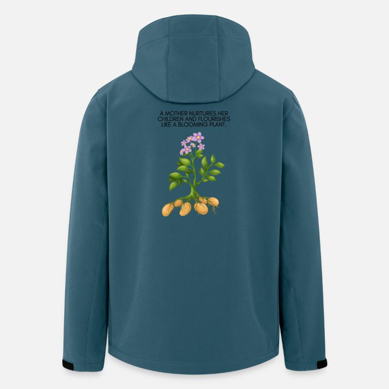 Wachsender Baum Motiv - Recycelte Männer Softshell-Jacke von Stanley/Stella - Dunkles Petrol