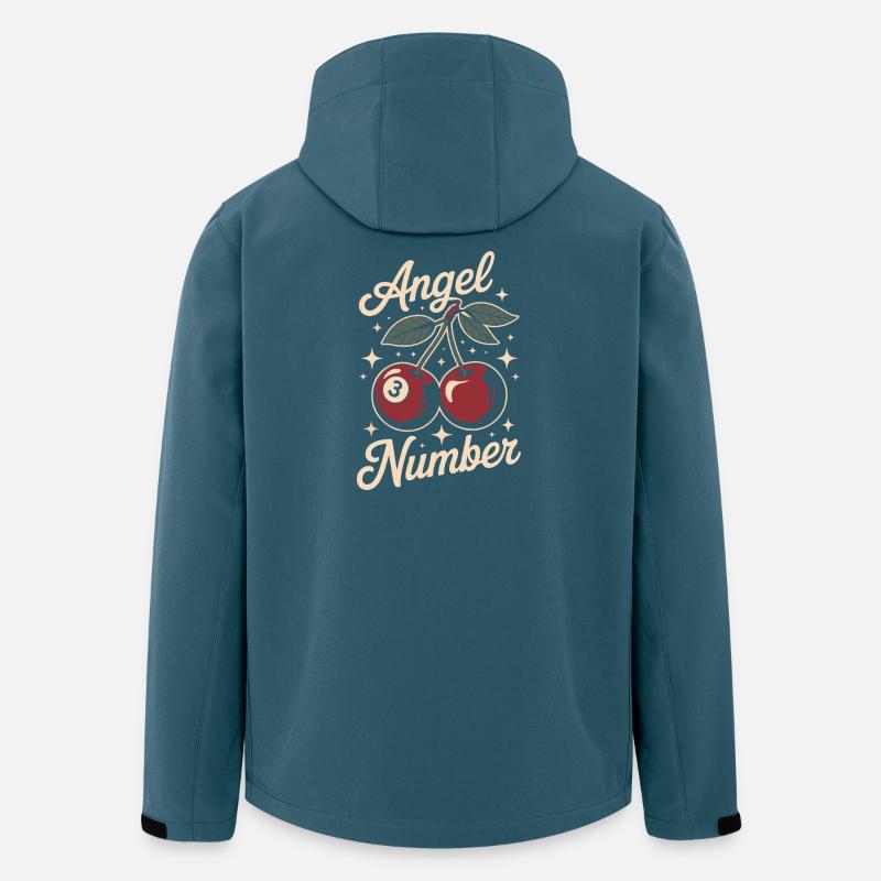 Kirschengel Zahl 3 - Recycelte Männer Softshell-Jacke von Stanley/Stella - Dunkles Petrol