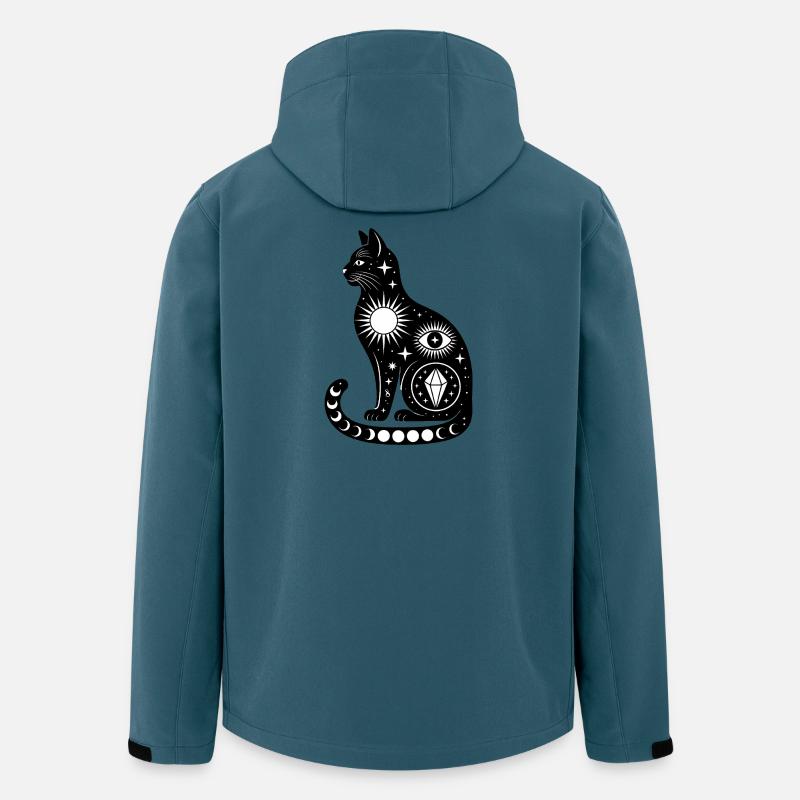 Cosmic Cat - Logo d'Astonomy cool - Veste softshell homme en polyester recyclé Stanley/Stella - bleu pétrole foncé