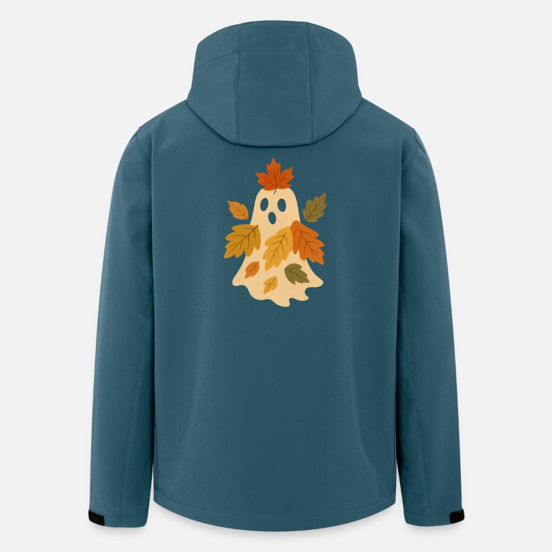 Herbstgeist mit Blättern - Veste softshell homme en polyester recyclé Stanley/Stella - bleu pétrole foncé