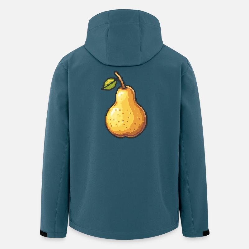 Pixel Birne Retro Pixelkunst - Recycelte Männer Softshell-Jacke von Stanley/Stella - Dunkles Petrol