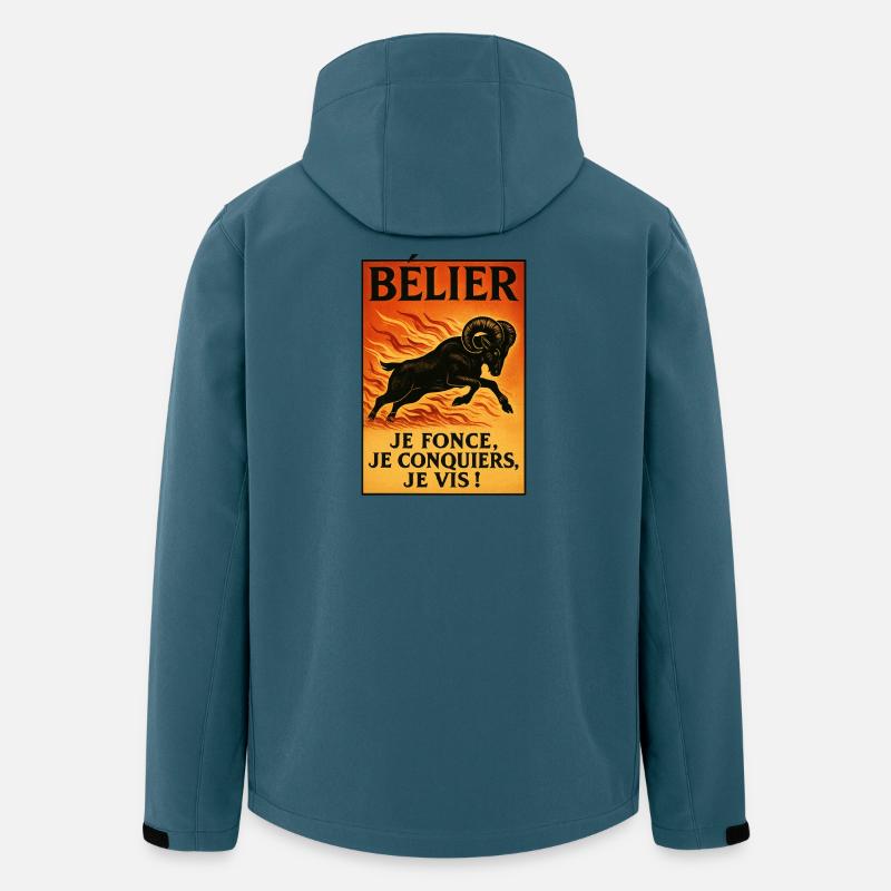 Widder Sternzeichen - Astrologie - Recycelte Männer Softshell-Jacke von Stanley/Stella - Dunkles Petrol