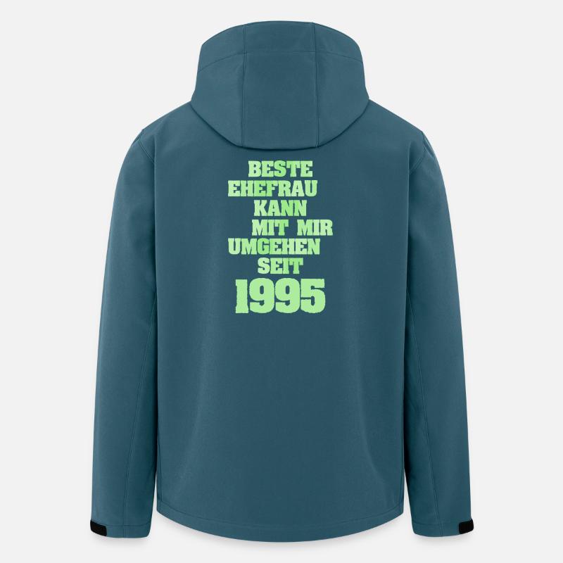 Ehe 1995 - Recycelte Männer Softshell-Jacke von Stanley/Stella - Dunkles Petrol