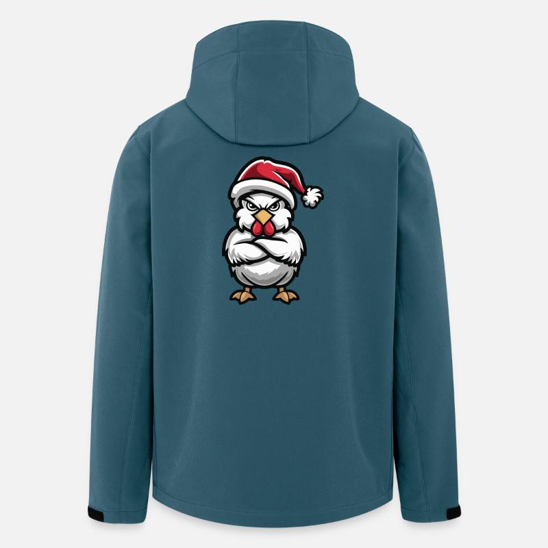 Huhn Weihnachten - Recycelte Männer Softshell-Jacke von Stanley/Stella - Dunkles Petrol