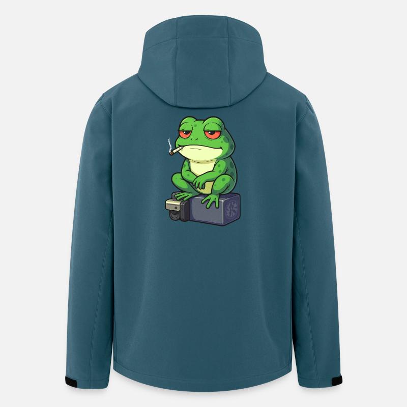 Frosch Entspann dich mit einer Zigarette - Recycelte Männer Softshell-Jacke von Stanley/Stella - Dunkles Petrol