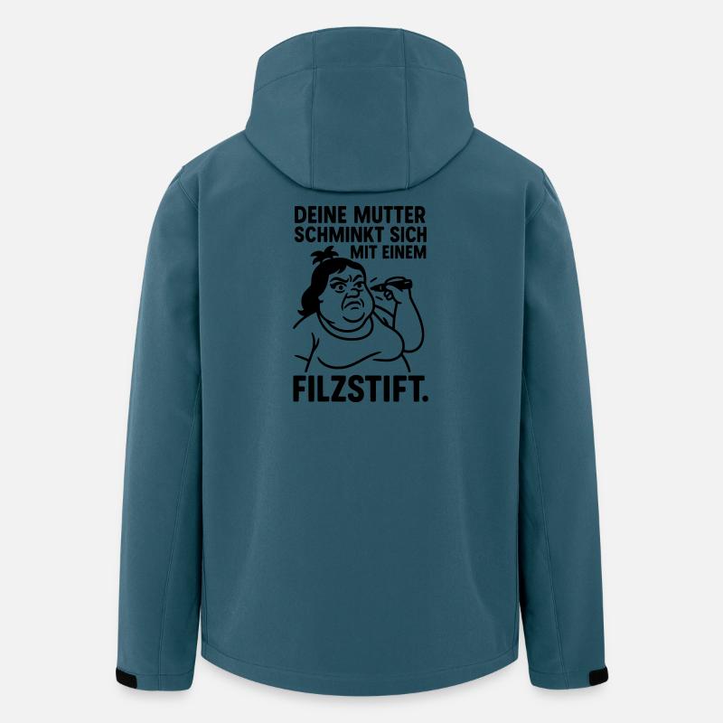 deine mutter witz filzstift schminken - Recycelte Männer Softshell-Jacke von Stanley/Stella - Dunkles Petrol