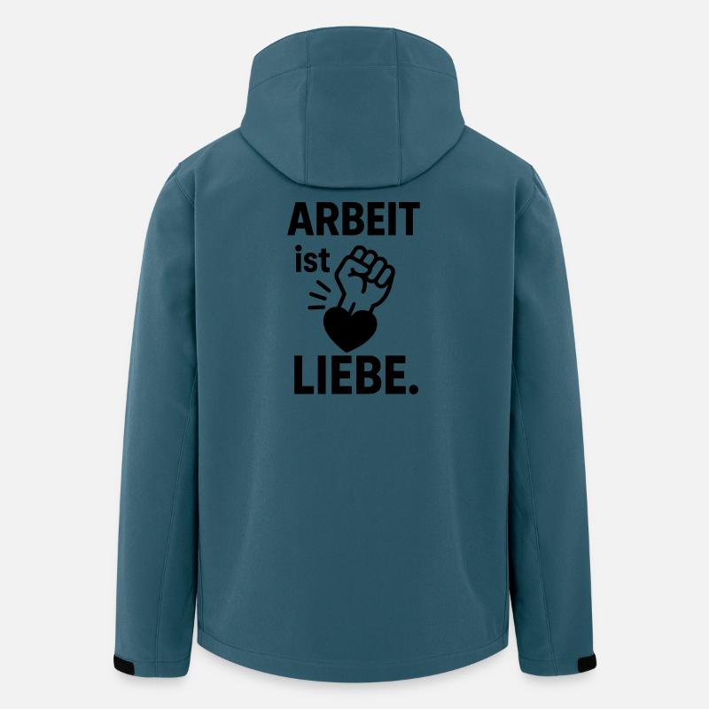 arbeit liebe motivation - Recycelte Männer Softshell-Jacke von Stanley/Stella - Dunkles Petrol