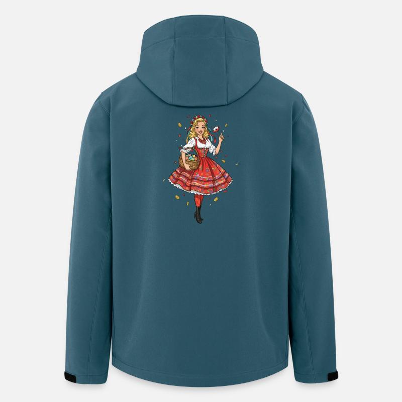 Traditionelle polnische Folklore-Tracht - Recycelte Männer Softshell-Jacke von Stanley/Stella - Dunkles Petrol