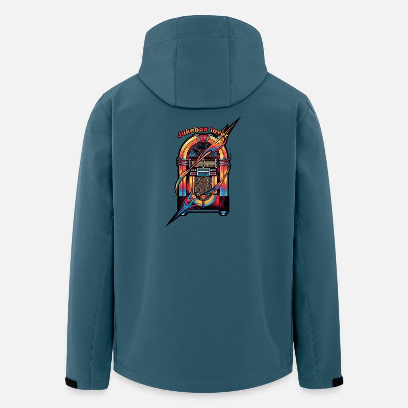 Jukebox Lover Neon Retro - Recycelte Männer Softshell-Jacke von Stanley/Stella - Dunkles Petrol