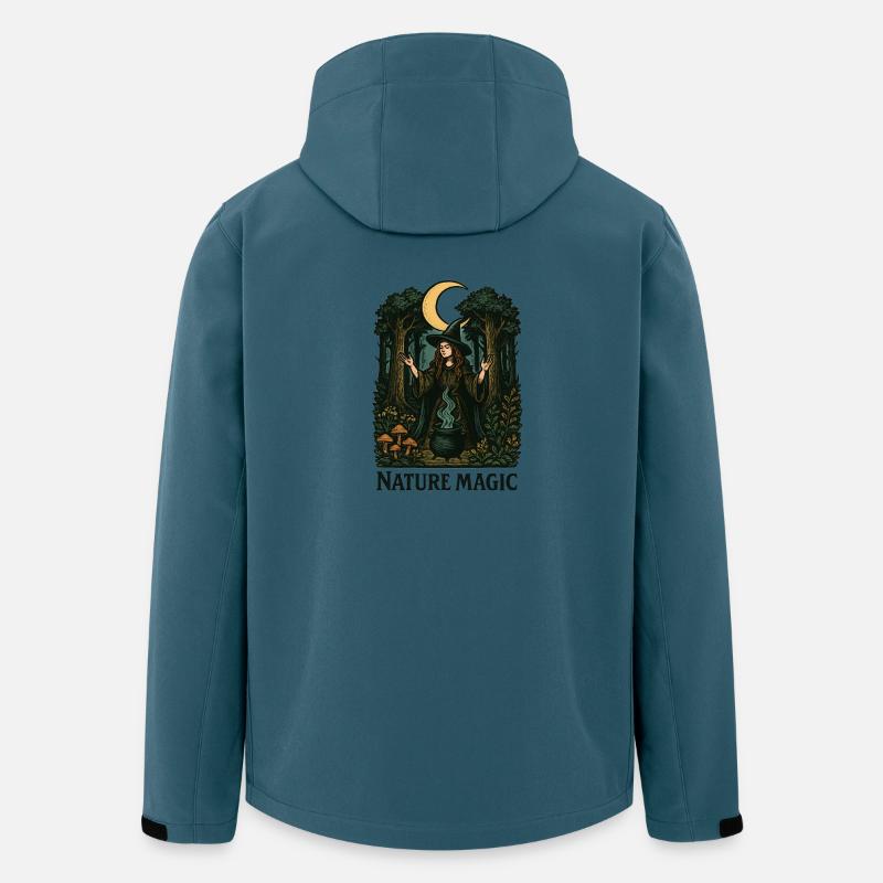Waldhexe Mondzauber - Recycelte Männer Softshell-Jacke von Stanley/Stella - Dunkles Petrol