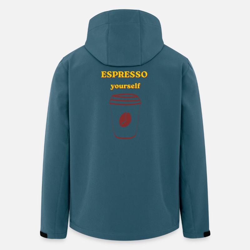 Espresso Yourself Coffee Illustration - Men’s Recycled Softshell Jacket by Stanley/Stella - stargazer