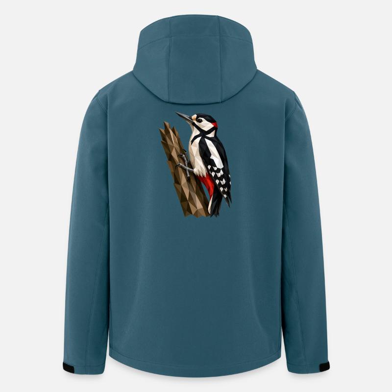 Polygonal Woodpecker - Men’s Recycled Softshell Jacket by Stanley/Stella - stargazer