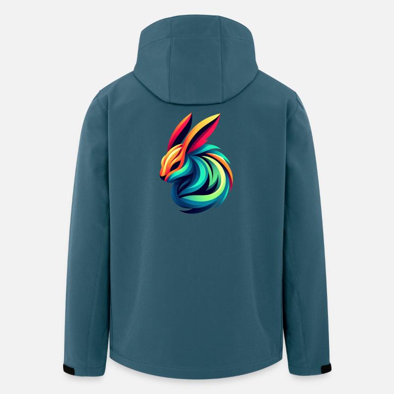 Lapin Couleur Éclatante - Veste softshell homme en polyester recyclé Stanley/Stella - bleu pétrole foncé