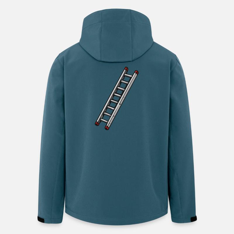 Diagonale Leiter Illustration - Recycelte Männer Softshell-Jacke von Stanley/Stella - Dunkles Petrol