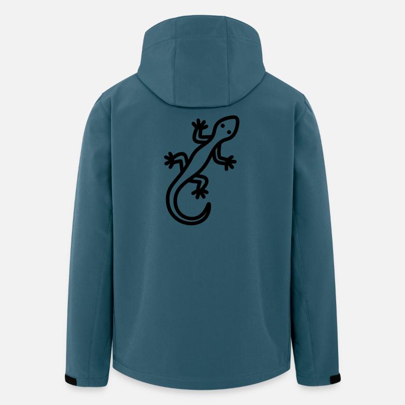 Eidechse - Recycelte Männer Softshell-Jacke von Stanley/Stella - Dunkles Petrol