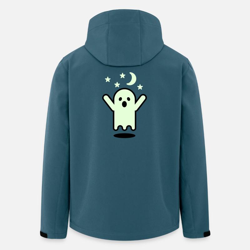 Glow in the dark Geister - Recycelte Männer Softshell-Jacke von Stanley/Stella - Dunkles Petrol