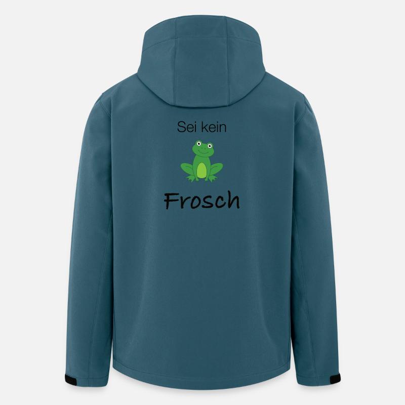 Sei kein Frosch - Recycelte Männer Softshell-Jacke von Stanley/Stella - Dunkles Petrol
