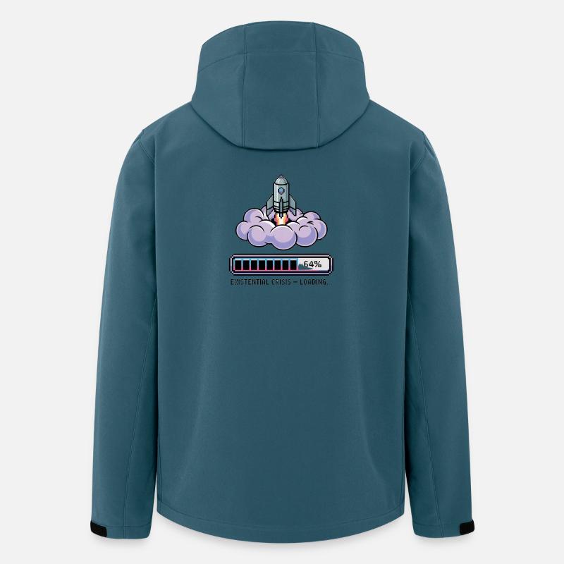 Digital Retro – Existential Crisis – Loading... - Recycelte Männer Softshell-Jacke von Stanley/Stella - Dunkles Petrol