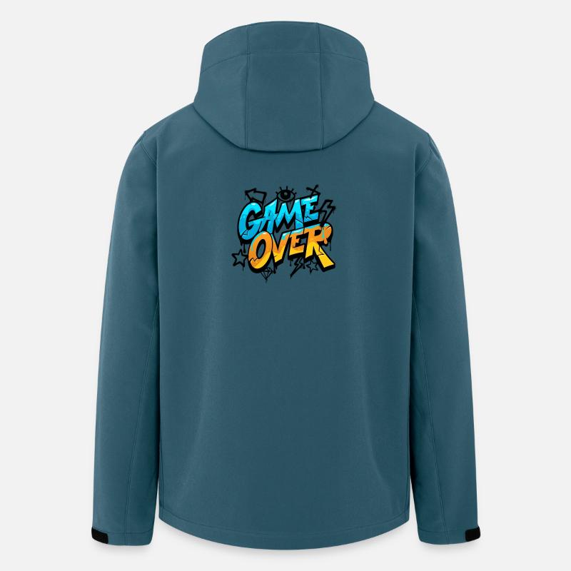 Game Over Graffiti Splash Tee - Recycelte Männer Softshell-Jacke von Stanley/Stella - Dunkles Petrol