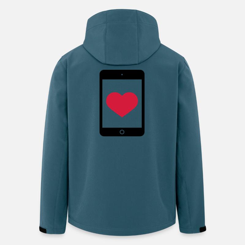 Love Smartphone Tablet - Recycelte Männer Softshell-Jacke von Stanley/Stella - Dunkles Petrol