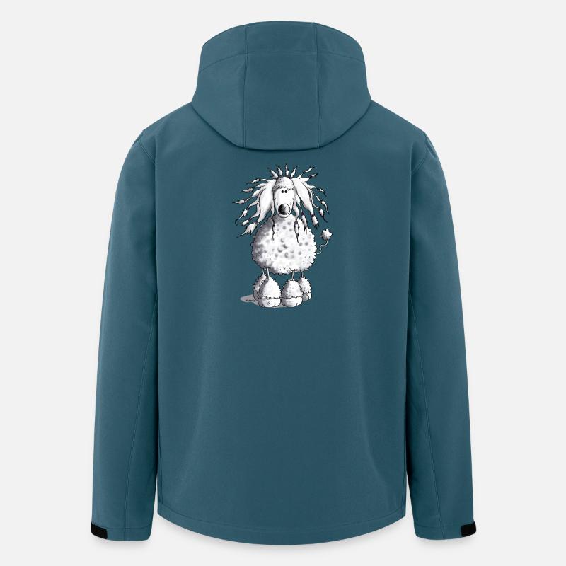 Wuscheliger Pudel - Hund - Recycelte Männer Softshell-Jacke von Stanley/Stella - Dunkles Petrol
