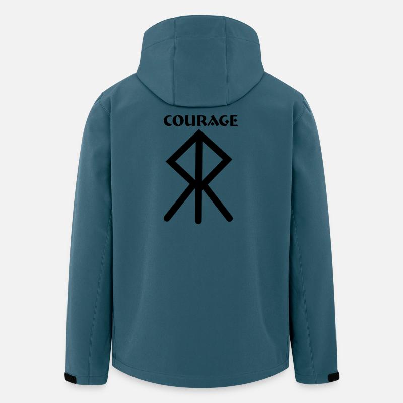 Courage Viking rune with text COURAGE - Men’s Recycled Softshell Jacket by Stanley/Stella - stargazer