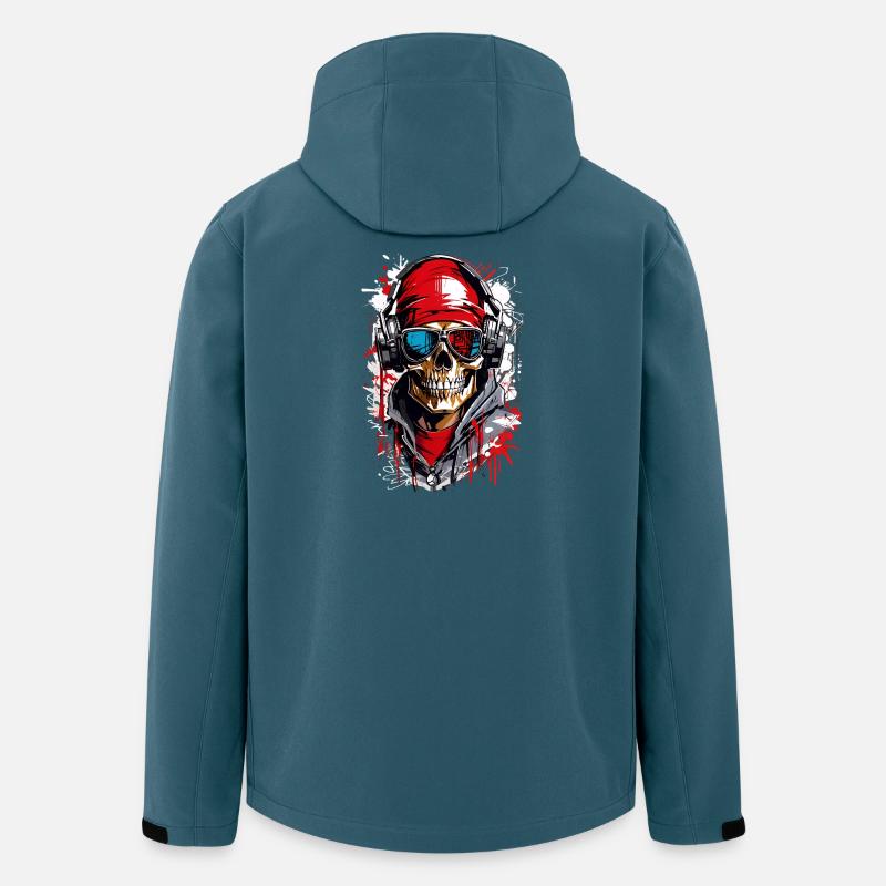 Coole Totenkopf - Recycelte Männer Softshell-Jacke von Stanley/Stella - Dunkles Petrol