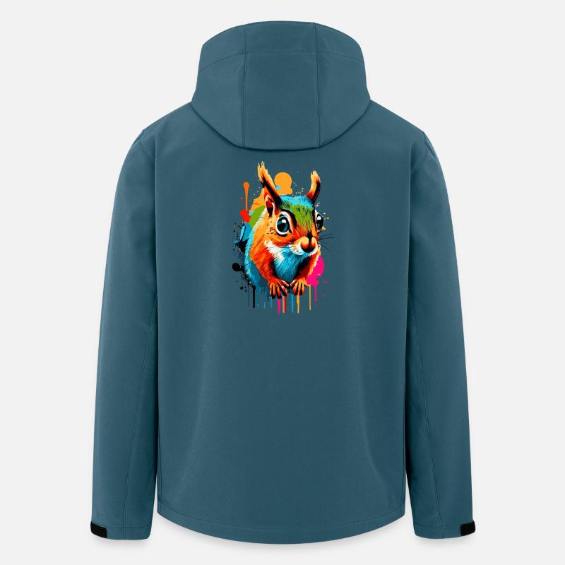 Eichhörnchen Sciurus - Squirrel Farbenfroh - Recycelte Männer Softshell-Jacke von Stanley/Stella - Dunkles Petrol
