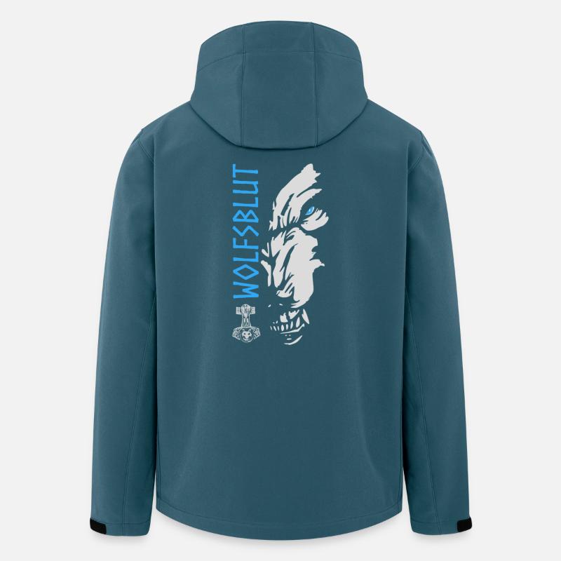 wolfsblut wikinger thor wolf odin norden walhalla - Recycelte Männer Softshell-Jacke von Stanley/Stella - Dunkles Petrol