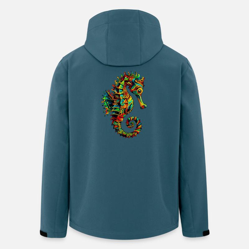 Seepferdchen - Recycelte Männer Softshell-Jacke von Stanley/Stella - Dunkles Petrol