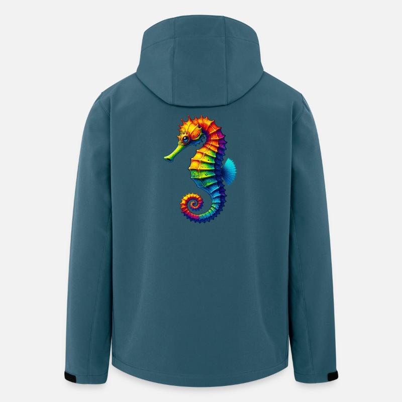 Seepferdchen - Recycelte Männer Softshell-Jacke von Stanley/Stella - Dunkles Petrol