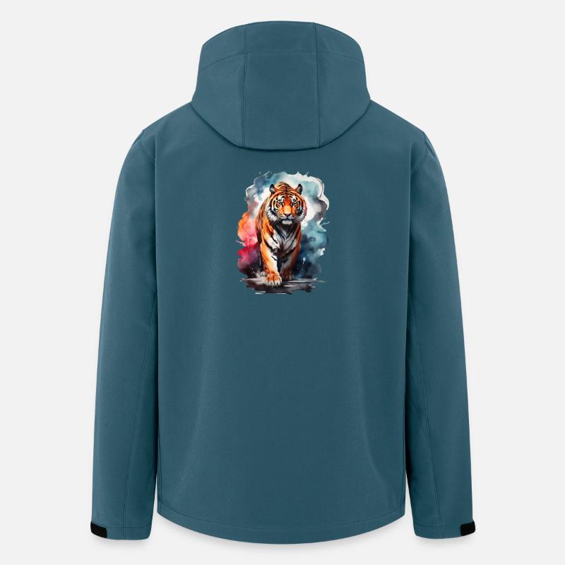 Tigergeist - Recycelte Männer Softshell-Jacke von Stanley/Stella - Dunkles Petrol