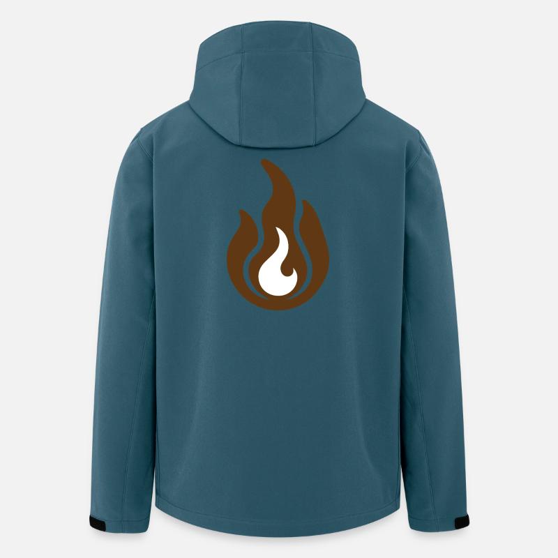 Feuer & Flamme - Recycelte Männer Softshell-Jacke von Stanley/Stella - Dunkles Petrol