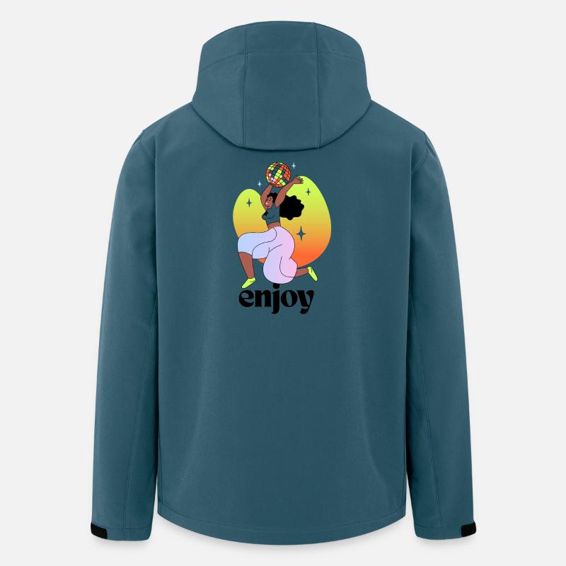 Joyful Disco Vibes Illustration - Men’s Recycled Softshell Jacket by Stanley/Stella - stargazer