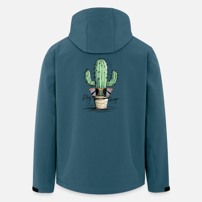 Conception de lunettes de soleil Cactus - Veste softshell homme en polyester recyclé Stanley/Stella - bleu pétrole foncé