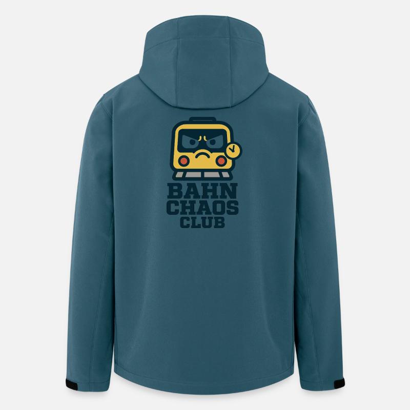 Bahn Chaos Club - Recycelte Männer Softshell-Jacke von Stanley/Stella - Dunkles Petrol