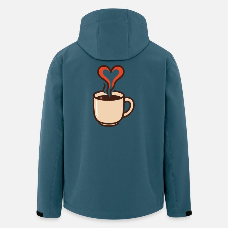 Herzerwärmender Kaffeegenuss - Recycelte Männer Softshell-Jacke von Stanley/Stella - Dunkles Petrol
