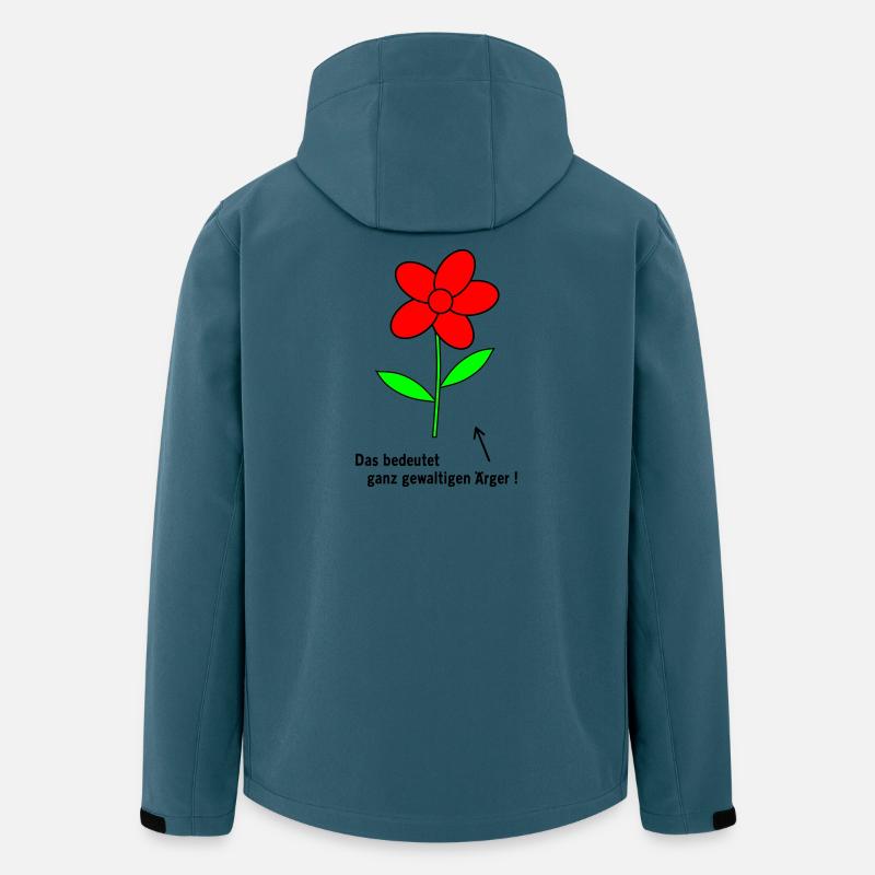 Blume Aerger - Recycelte Männer Softshell-Jacke von Stanley/Stella - Dunkles Petrol