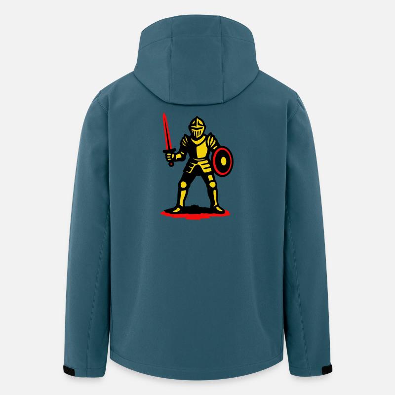 Yellow Knight with Red Sword - Men’s Recycled Softshell Jacket by Stanley/Stella - stargazer