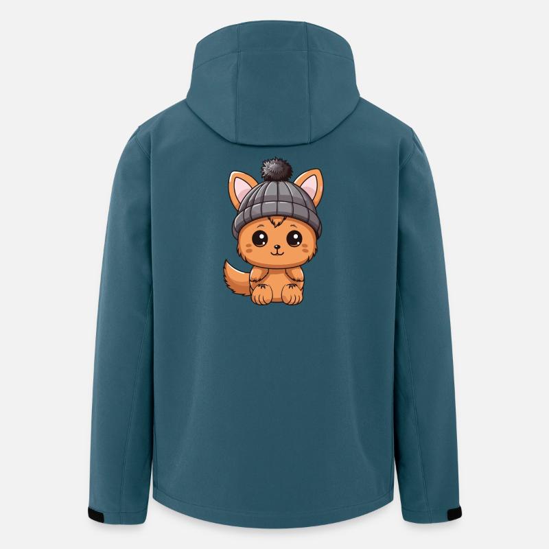Eichhörnchen Winter Tier Baby Comic - Recycelte Männer Softshell-Jacke von Stanley/Stella - Dunkles Petrol