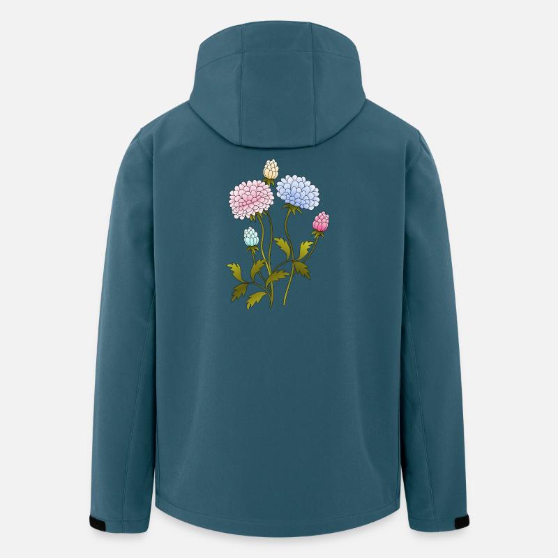 Blumen - Recycelte Männer Softshell-Jacke von Stanley/Stella - Dunkles Petrol