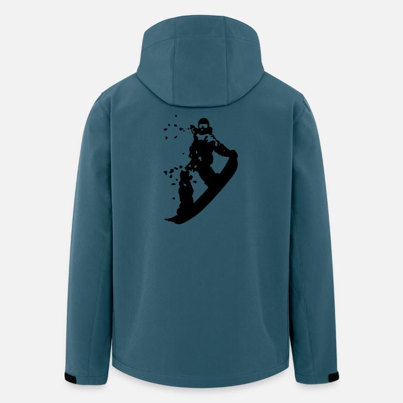 Snowboard - Recycelte Männer Softshell-Jacke von Stanley/Stella - Dunkles Petrol