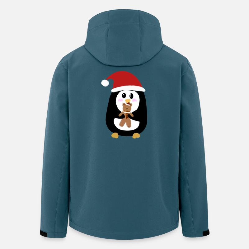 Der kleine Weihnachtspinguin - Recycelte Männer Softshell-Jacke von Stanley/Stella - Dunkles Petrol