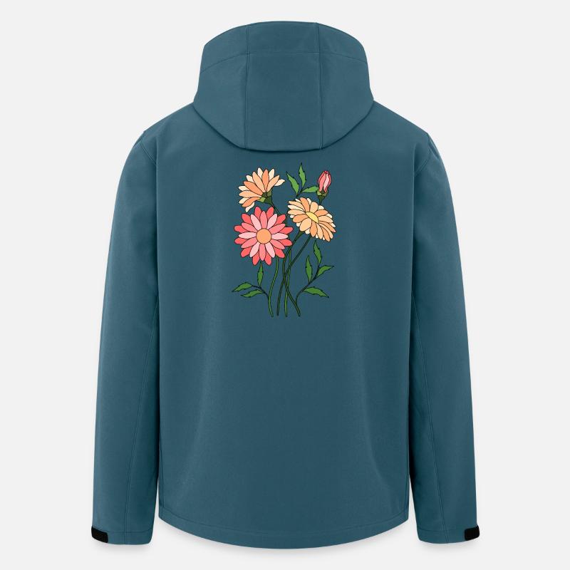 Blumen - Recycelte Männer Softshell-Jacke von Stanley/Stella - Dunkles Petrol