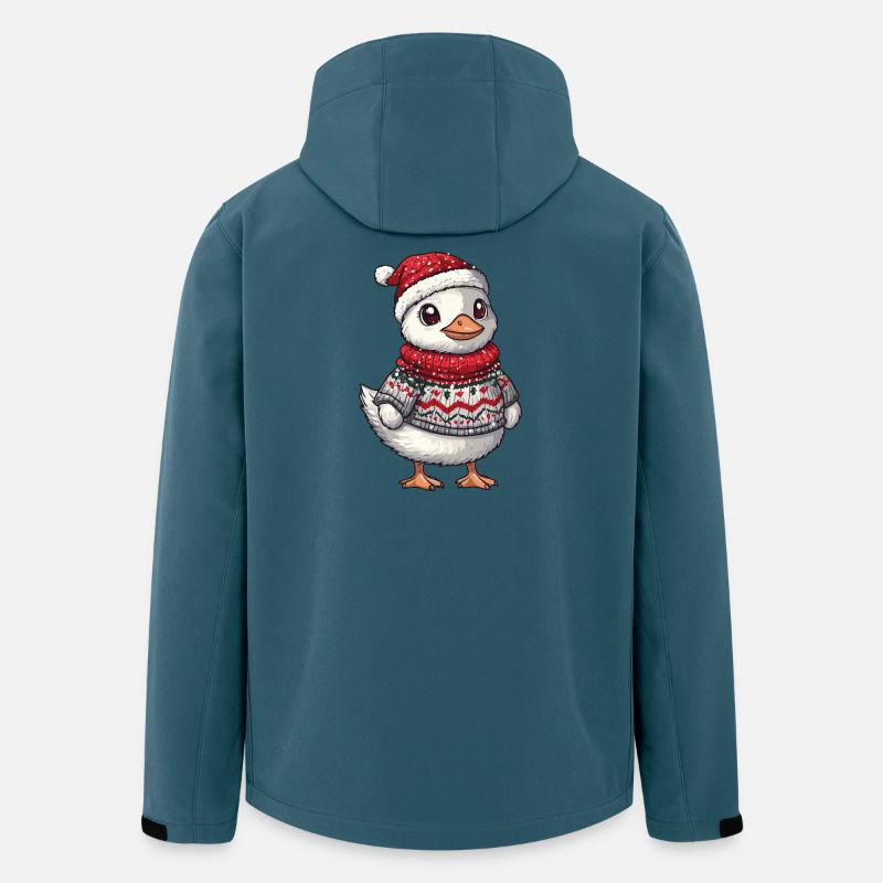 Gans Weihnachten Xmas - Recycelte Männer Softshell-Jacke von Stanley/Stella - Dunkles Petrol