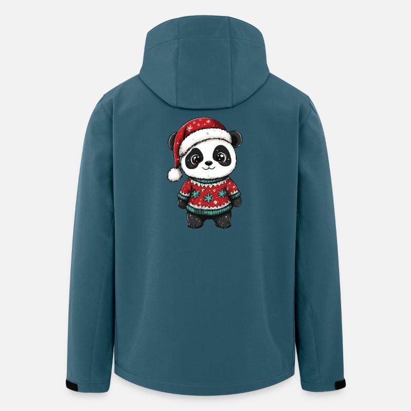 Panda Christmas Xmas - Men’s Recycled Softshell Jacket by Stanley/Stella - stargazer