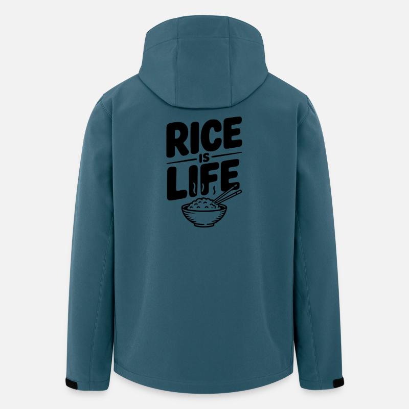 Reis ist Leben - Recycelte Männer Softshell-Jacke von Stanley/Stella - Dunkles Petrol