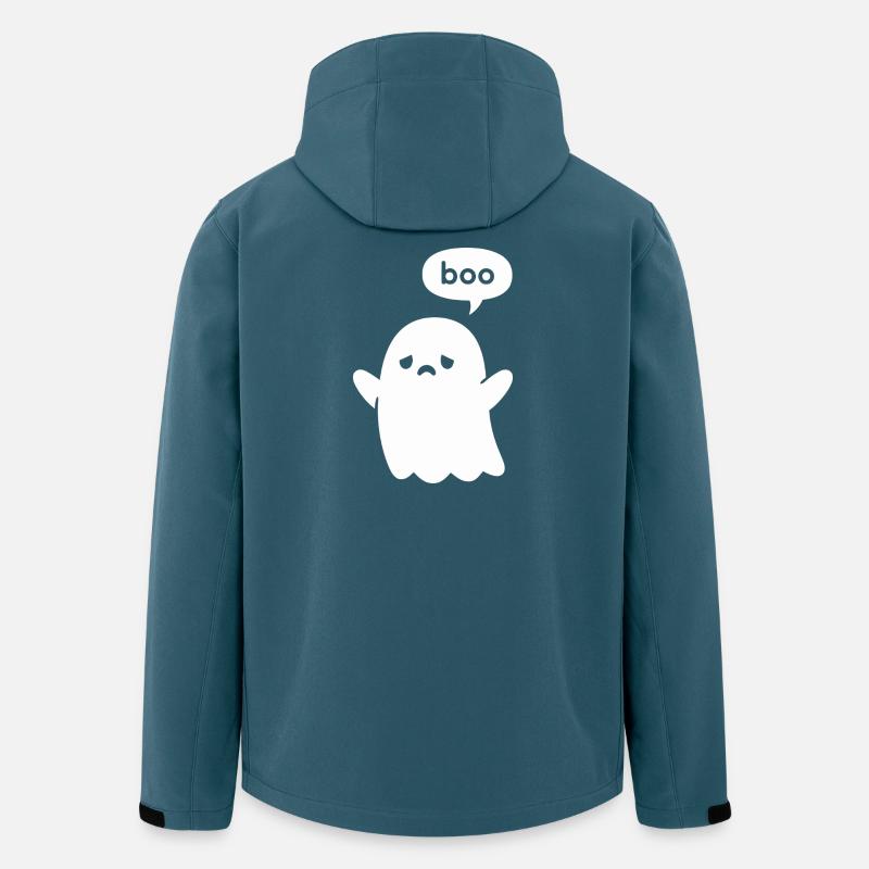 Süßes minimales Geister-Boo - Recycelte Männer Softshell-Jacke von Stanley/Stella - Dunkles Petrol